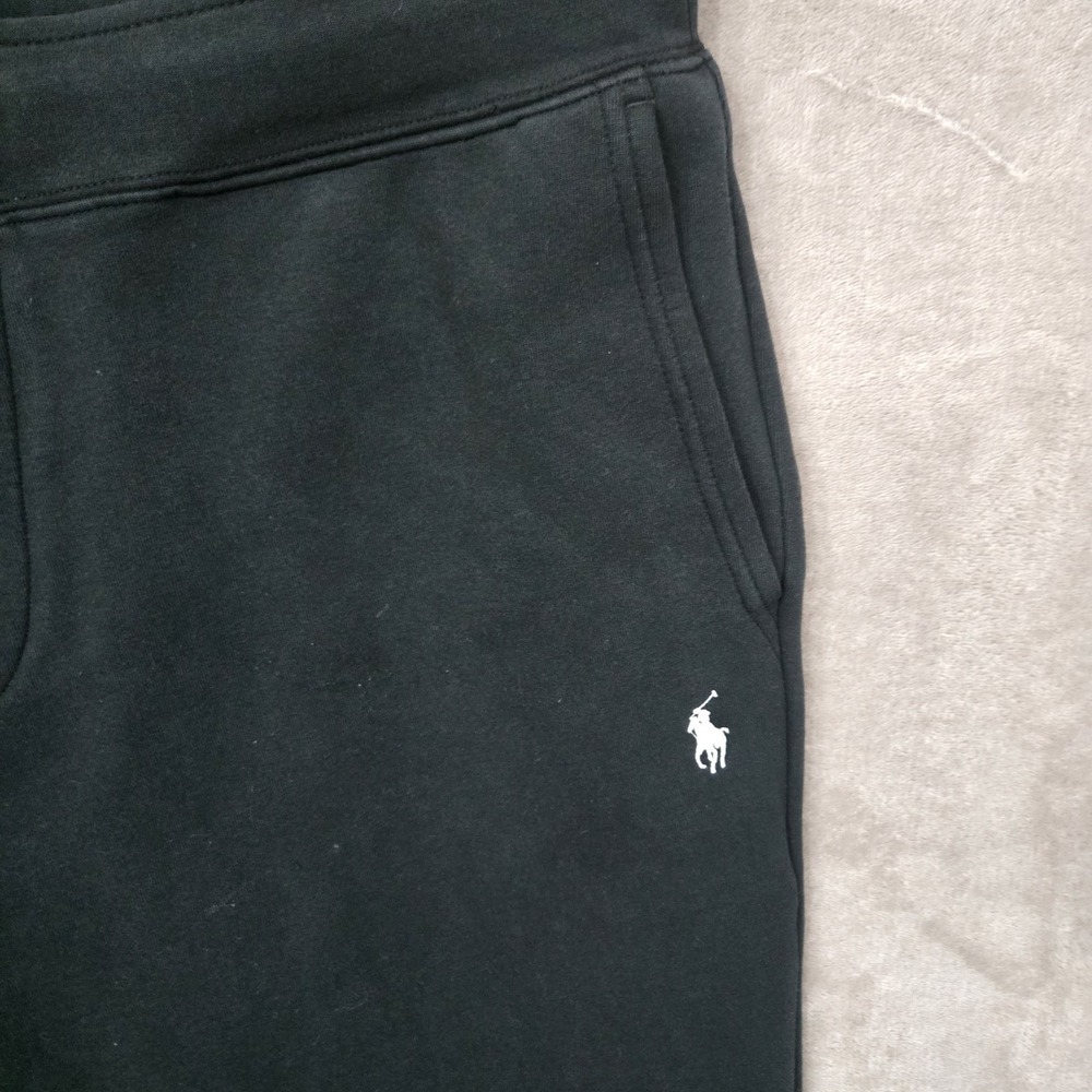 Polo Ralph Lauren Men Black Fleece Jogger Sweatpants XL Drawstring Logo Heritage - Picture 3 of 9